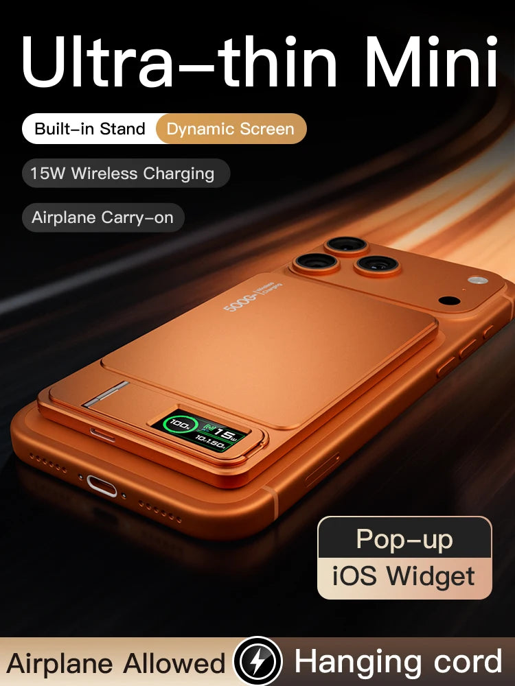 Monduran smartcharge 15w wireless power bank with smart display for iPhone+AirPods+Apple Watch