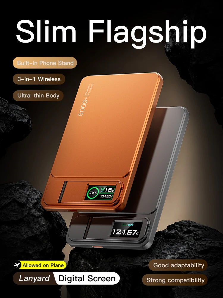 Monduran smartcharge 15w wireless power bank with smart display for iPhone+AirPods+Apple Watch
