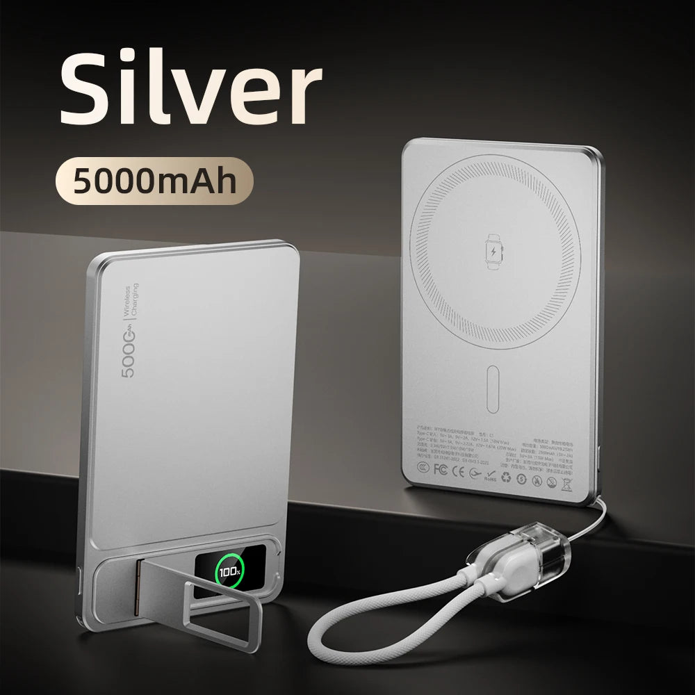 Monduran smartcharge 15w wireless power bank with smart display for iPhone+AirPods+Apple Watch