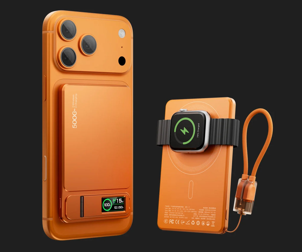 Monduran smartcharge 15w wireless power bank with smart display for iPhone+AirPods+Apple Watch
