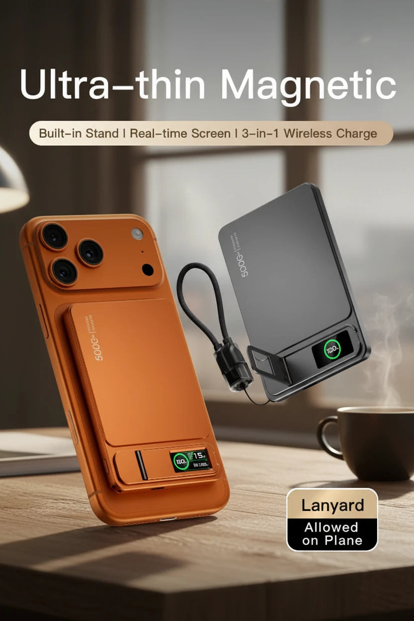 Monduran smartcharge 15w wireless power bank with smart display for iPhone+AirPods+Apple Watch